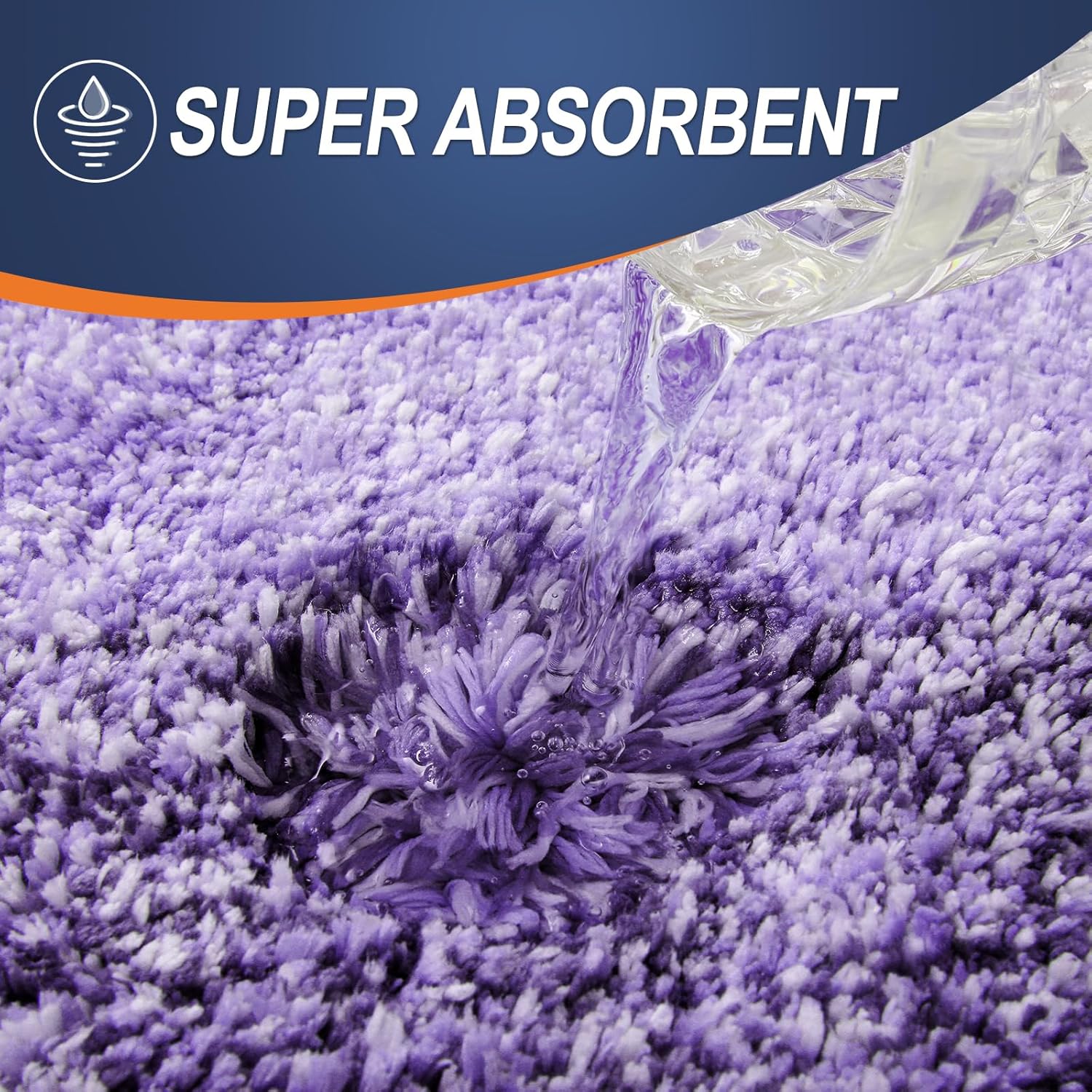 OLANLY Bathroom Rugs | Extra Soft Microfiber Bath Mat 34x21 - Quick Dry, Rubber Backing, Violet