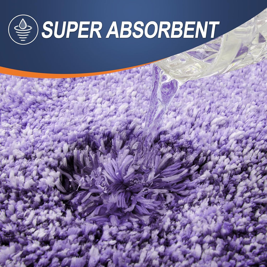 OLANLY Large Bathroom Rug Mat - Extra Soft Microfiber, Quick Dry & Machine Washable | 54x24, Violet