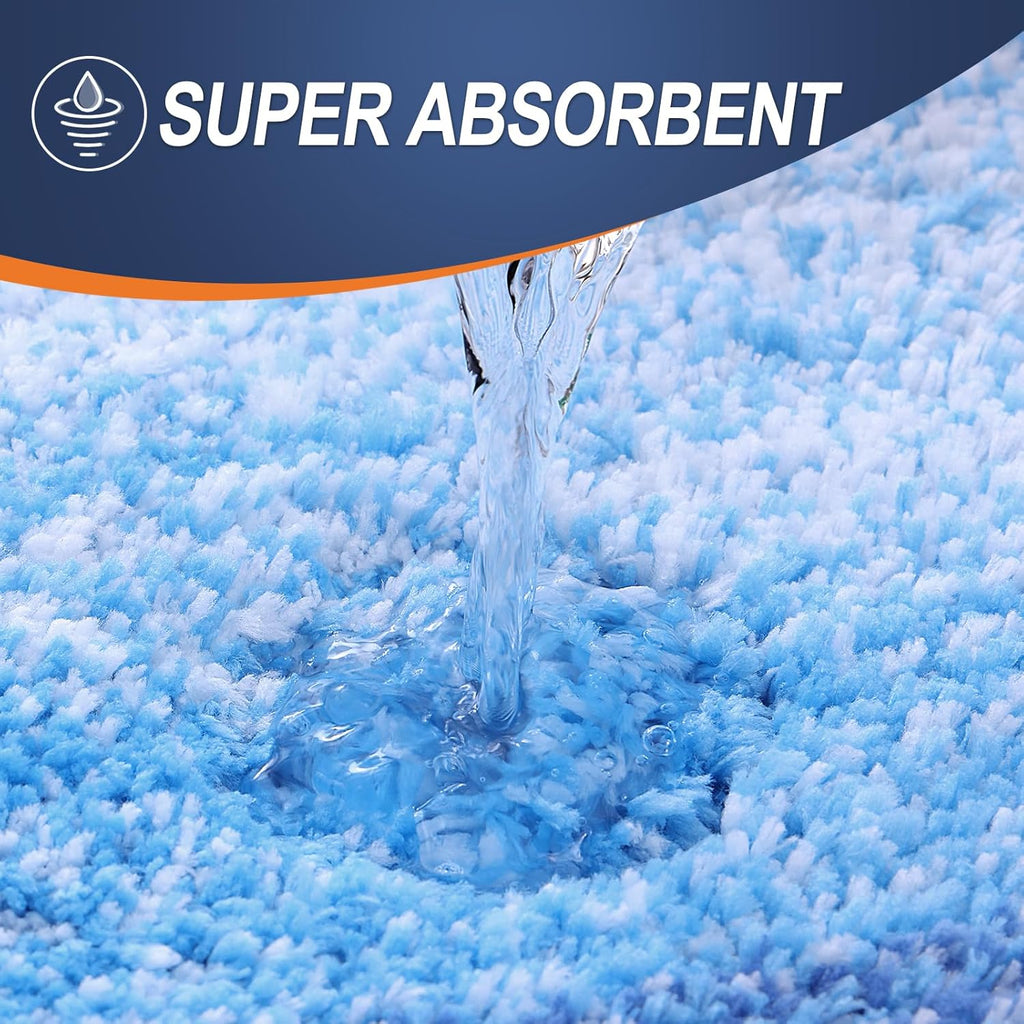 OLANLY Bathroom Runner Rug - Extra Soft, Absorbent Microfiber | Quick Dry, Washable, 45x27, Light Royal Blue