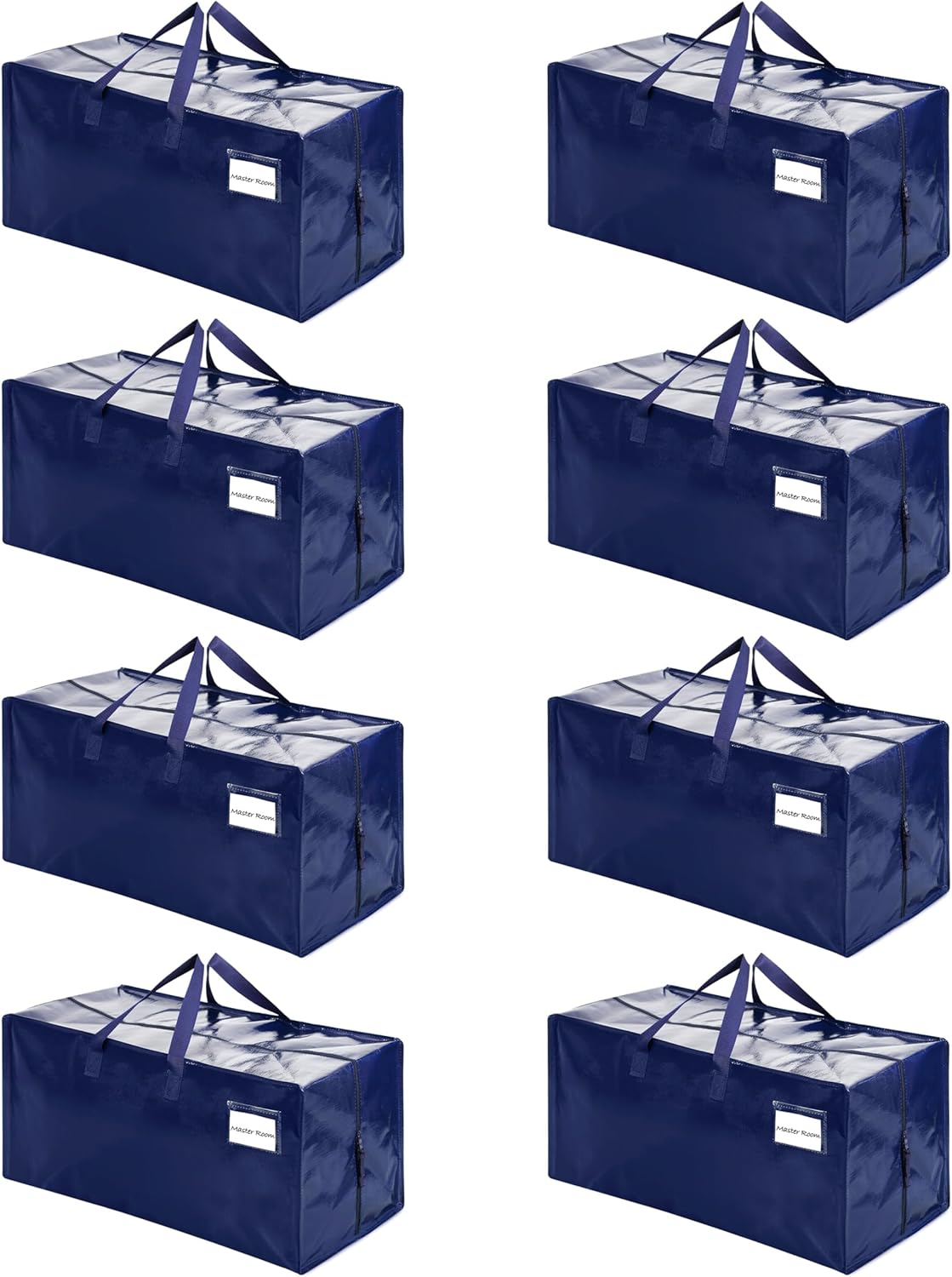 VENO Heavy Duty Moving Bags - 8 Pack with Backpack Straps & Zippers | Extra Large Packing Solution for College Dorms