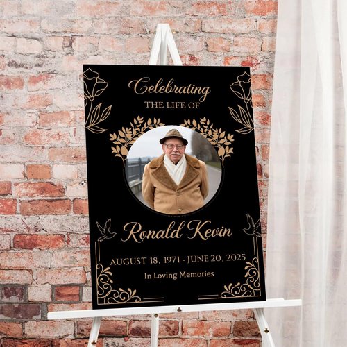 Editable Celebration of Life Welcome Sign | Personalized Memorial Poster for Funeral Service