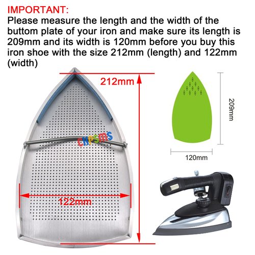 CKPSMS brand - 1PCS Ironing Shoe Compatible with/Replacement for SilverStar brand ES-300 ES-94A Electric Steam Iron IMPORTANT: the sizes of your iron's buttom plate must be 209mm(length)*120mm(width)