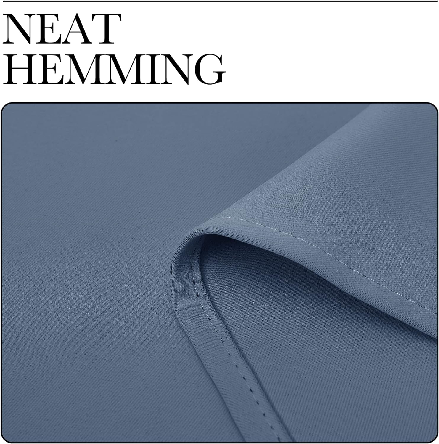 NICETOWN Room Darkening Curtain Panels - Thermal Insulated Blackout Draperies | 108" Length, Stone Blue, 2 Pieces