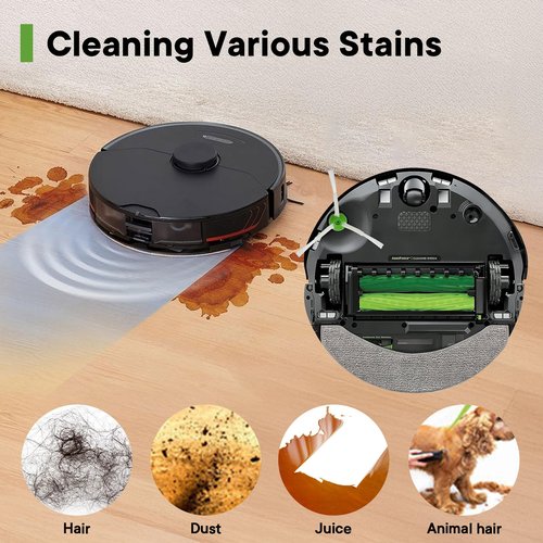 MIXEAL 25 Pack Replacement Parts Compatible with iRobot Roomba Combo 10 Max,Combo j9+,Combo j7+/Plus Vacuum (Only Combo series), 2 Brushes+3 Mop Pads+6 Filters&Side Brushes&Bags