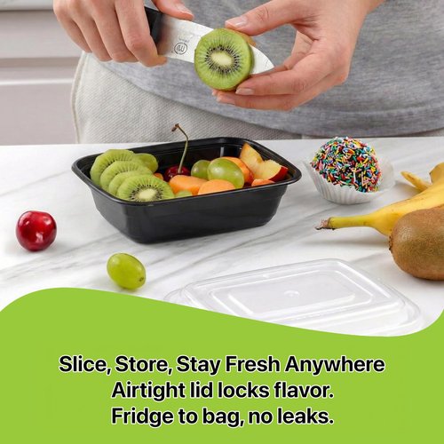 Pokanic Meal Prep Containers [10 Set] x [16 oz] with Lids, 1 compartment, Stackable, Reusable, Leakproof, Food Safe, Microwave, Freezer & Dishwasher Safe for Food Prep Storage Bento (10 Set, 16 oz)