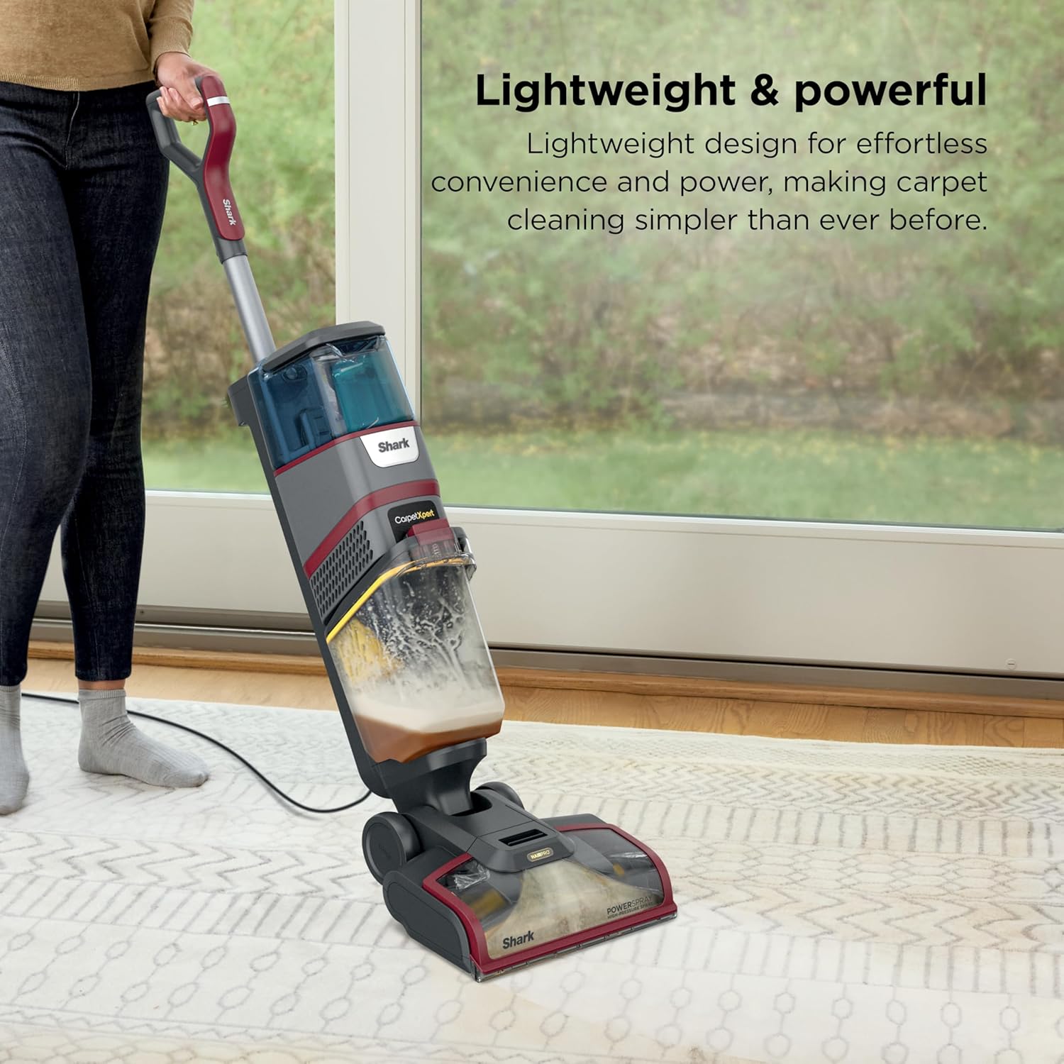 Shark CarpetXpert HairPro - Upright Carpet & Area Rug Cleaner | Effective Pet Hair Removal & Odor Elimination | Magenta