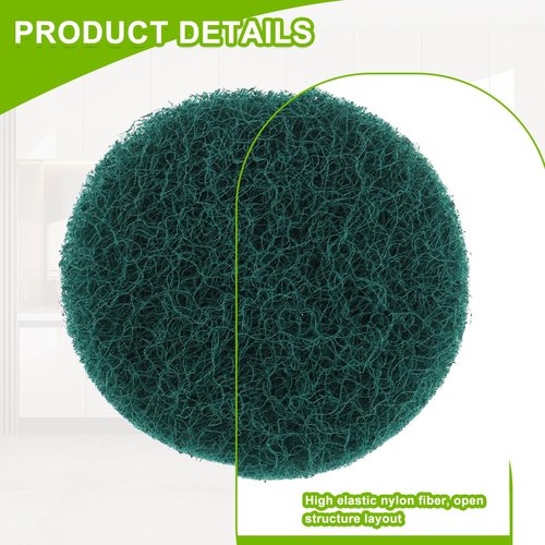 EPLZON 16pcs Kitchen Pads Power Scrubber Pads Set Electric Scrubber Replacement Scouring Pads fit for Dremel Versa Scouring Pads,Green
