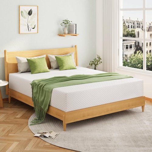 EGOHOME Twin XL Memory Foam Mattress - 14 Inch Cooling Gel Bed Mattress | Medium Firm Support, CertiPUR-US Certified, 80''L x 38''W, White
