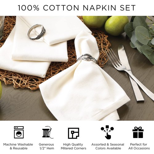 DII Valentine's Day Collection, Napkin Set, 20x20, Little Hearts, 6 Piece
