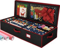 Christmas Wrapping Paper Organizer by [Brand Name] - Storage Bag with Straps & Pockets, Fits Up to 24 Rolls | Black