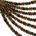 XunYee 2 Pcs 39.4 ft Juneteenth Tinsel Garland Decorations Black Green Yellow Shiny Metallic Garland Freedom Day Decoration for Juneteenth Memorial Emancipation Day Patriotic African American Party