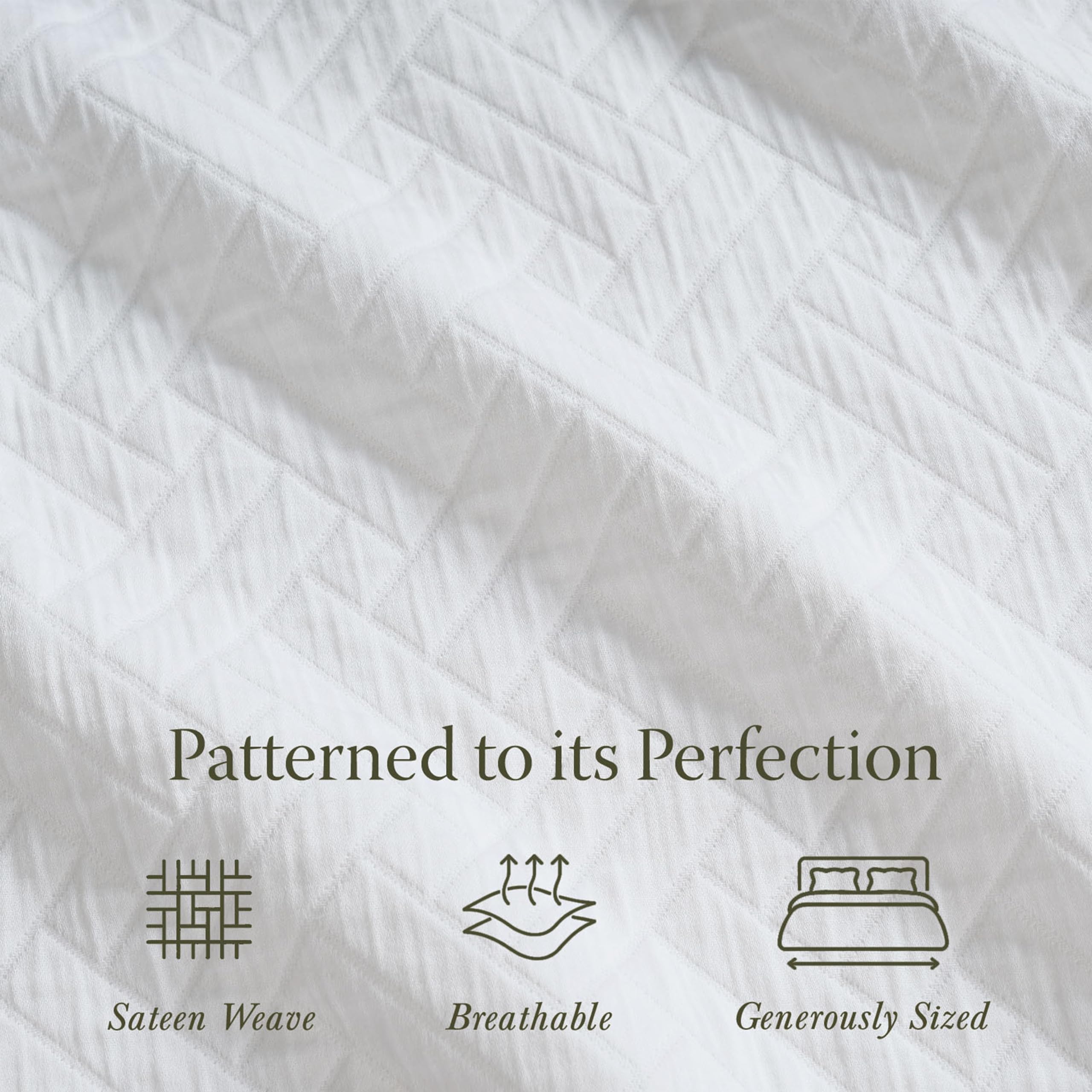 Threadmill Luxury Cotton Blankets for Queen Size Bed | All-Season 100% Cotton Queen Size Blanket | Criss Cross Jacquard Cozy Lightweight, Soft Breathable Coverlet fits Full Size Bed, 90x92 | White