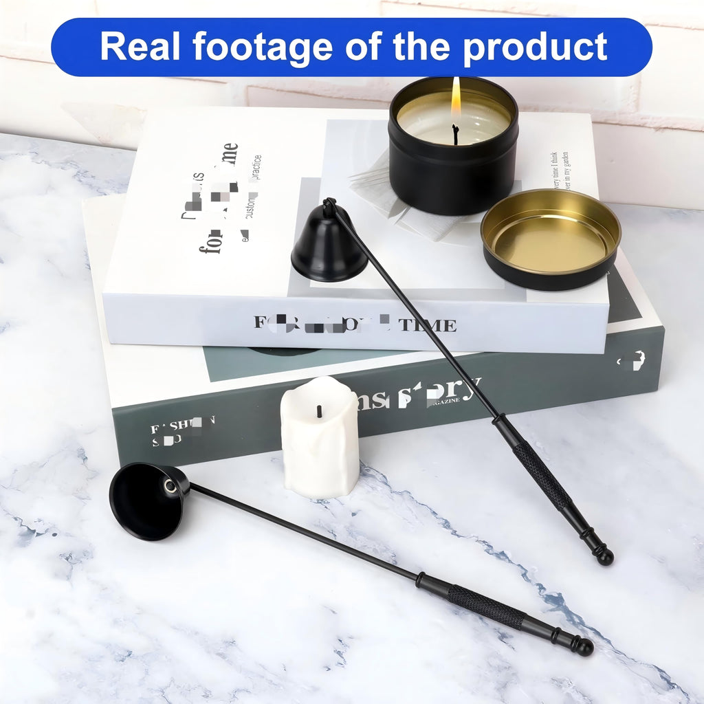 Noneea 2PCS Candle Snuffer, Extinguish Candle Flame Safely with Long Handle Putting Out Fire, Candle Extinguisher Tool