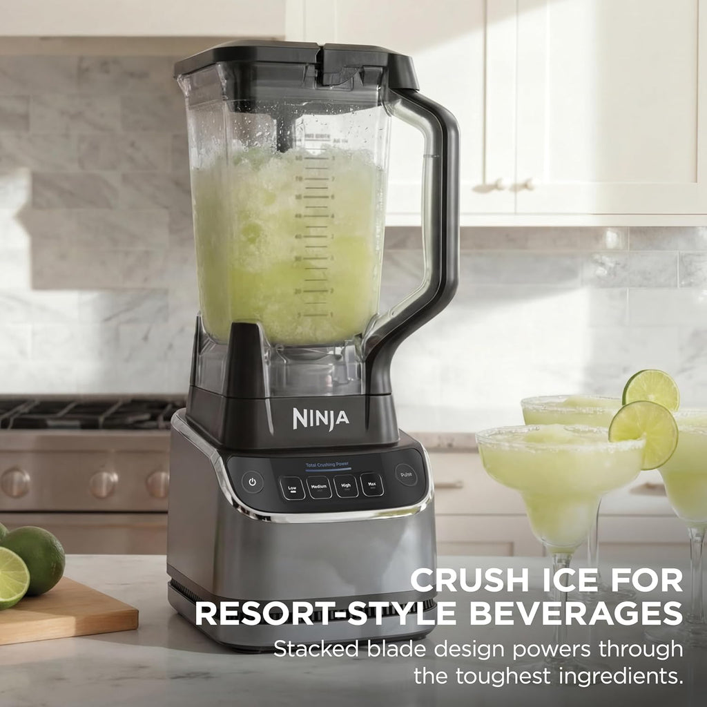 Ninja UltraCrush Professional Kitchen System - 1500W Blender & Food Processor | 72oz Capacity, Silver | Total Crushing Technology for Smoothies & Chopping