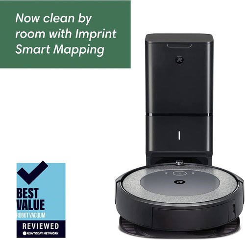 iRobot Roomba i3+ EVO (3550) Self-Emptying Robot Vacuum - Smart Mapping, Alexa Compatible, Ideal for Pet Hair
