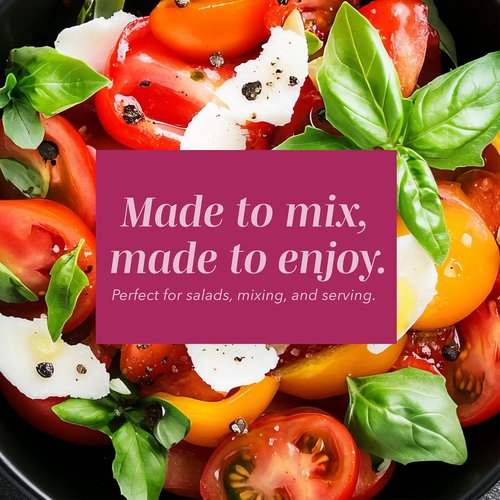 COOK WITH COLOR Mixing Bowls Set - 12-Piece Plastic Nesting Bowls with Lids, Microwave Safe, Rose Embossed