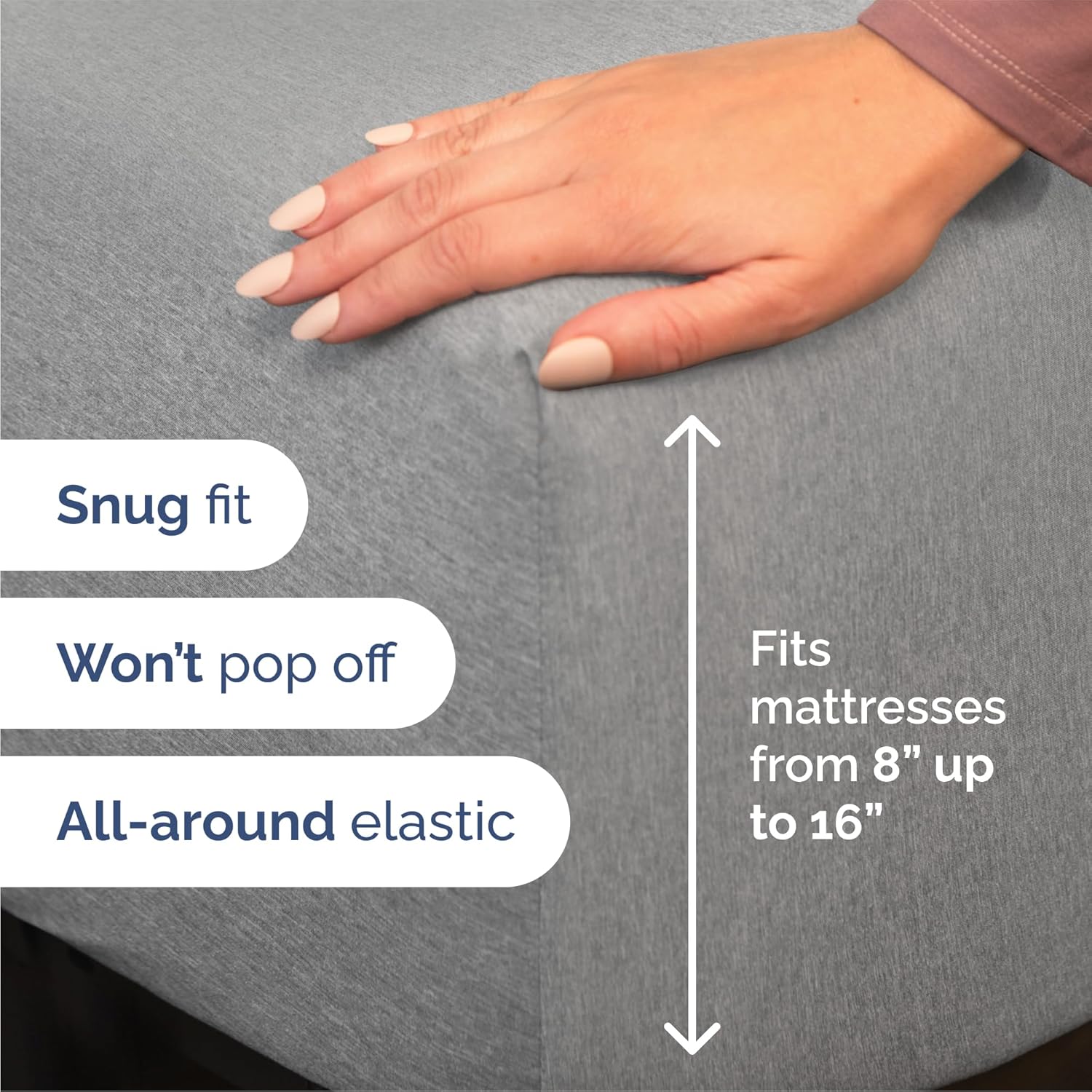 Skiennix Queen Size 4-Piece Sheet Set - Comfy Breathable Cooling Bedding - Soft Wrinkle-Free Grey
