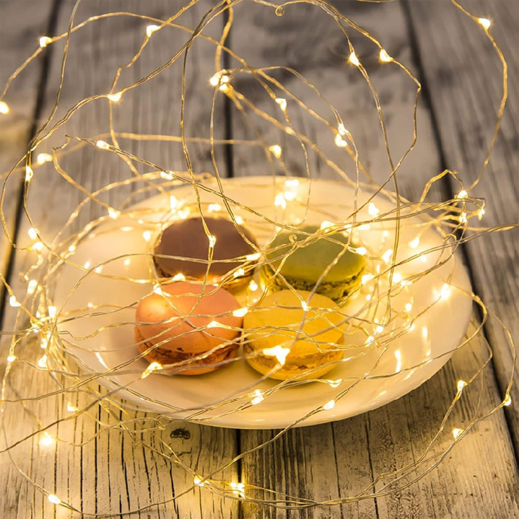 WATERGLIDE 12 Pack Mini Fairy Lights - 7 Ft Waterproof LED String Lights for Wedding & Party Decor | Warm White