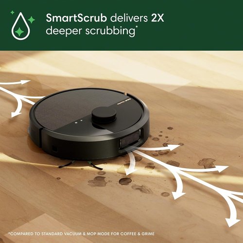 iRobot Roomba Plus 505 Robot Vacuum & Mop - AutoWash Dock, Self-Emptying, LiDAR Navigation, Extending Mop Pads