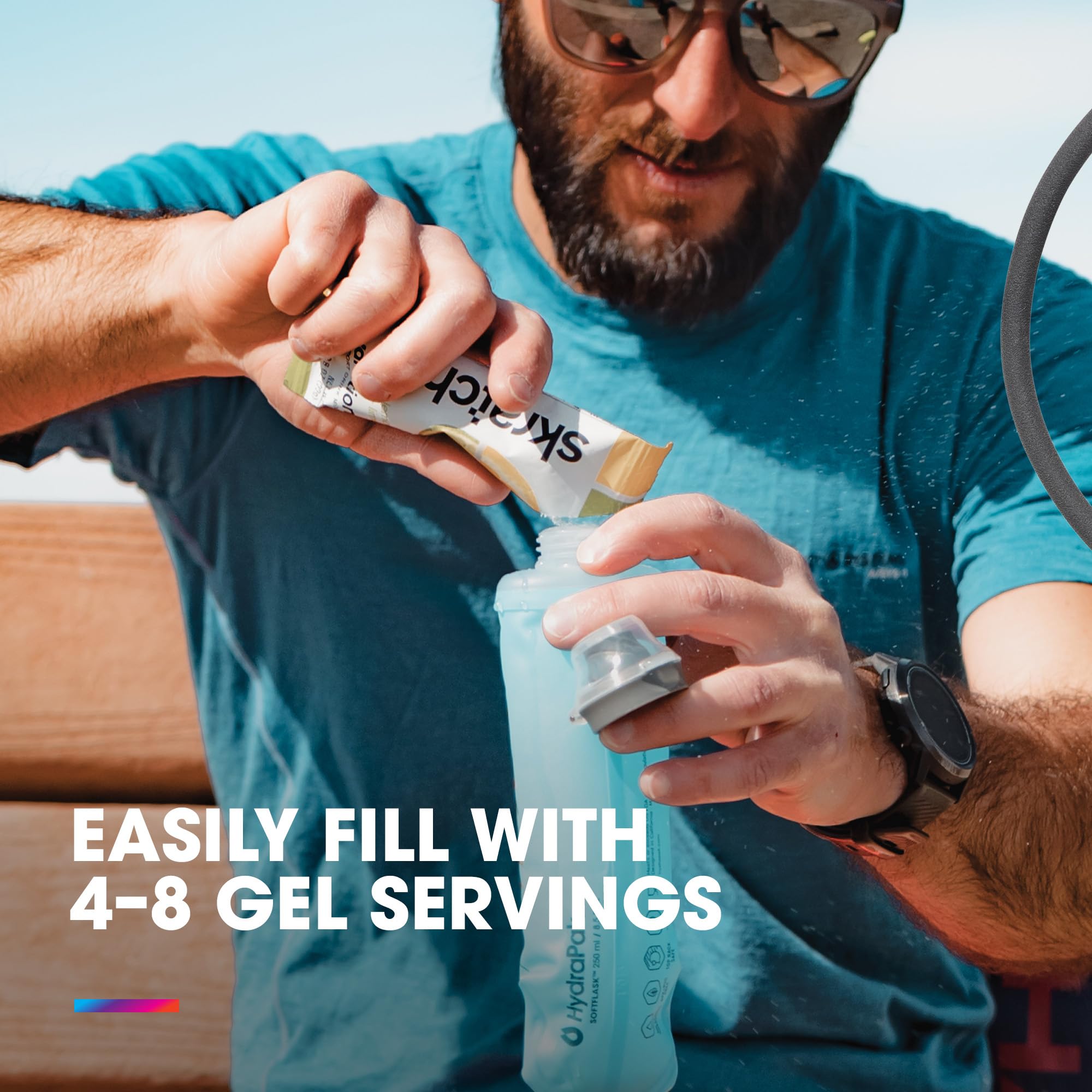 HydraPak SoftFlask - Collapsible Nutrition Flask (150ml) - BPA Free, Easy Open Cap, Foldable, Lightweight