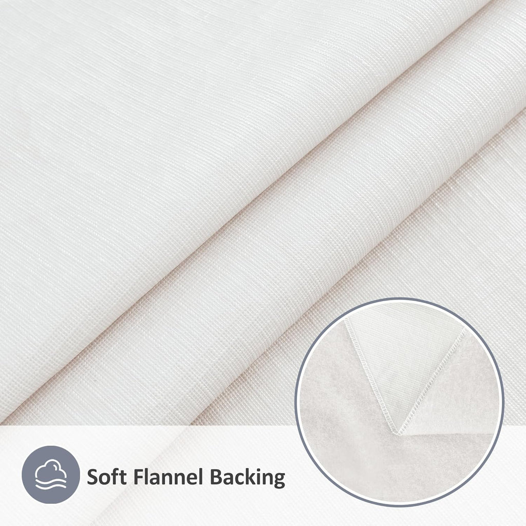 Skiennix Square Vinyl Tablecloth - Waterproof Flannel Backing | 54x54 Inch Ivory - 6 Pack for Outdoor Dining