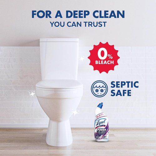 Lysol Toilet Bowl Cleaner Gel - Powerful Odor Fighting & Stain Removal | Fresh Clean Scent, 24oz (Pack of 2)