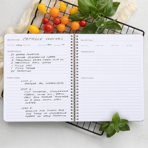 Elegant Recipe Book for 100+ Cherished Meals - Spacious 8.25 x 10" Notebook to Write In Your Own Recipes - Beautiful Blank Cookbook for Seamless Homemade Dish Planning