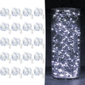Skiennix 20 Pack Battery Operated Fairy Lights - 7ft Mini Twinkle String Lights | Silver Wire for Weddings & Parties