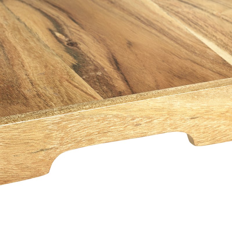 Acacia Wood Bed Tray with Stand - Natural Finish, Single