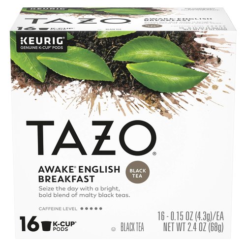 TAZO Brand Awake English Breakfast Black Tea Pods, High Caffeine, 16 Count