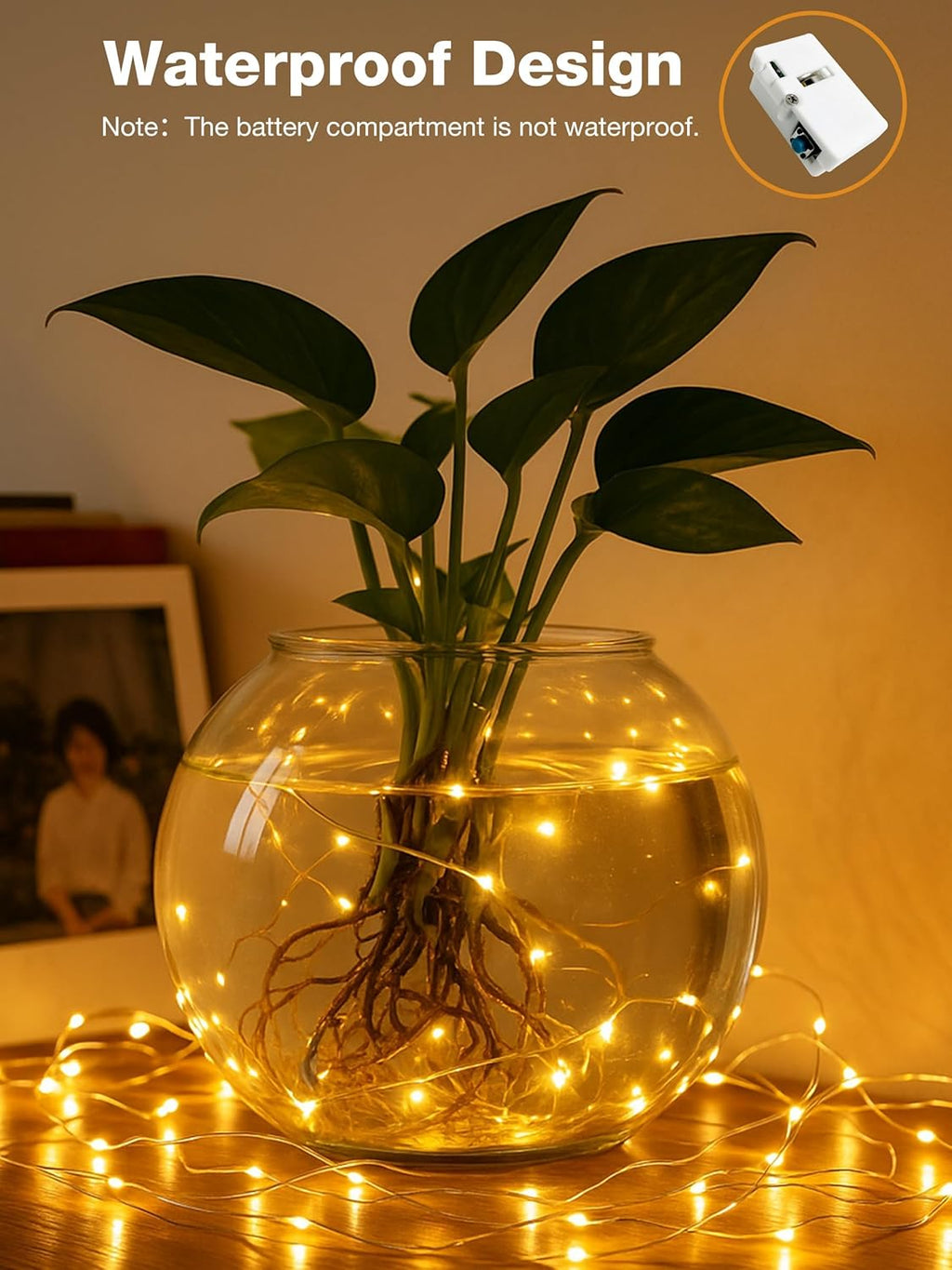 Skiennix 50-Pack Fairy Lights - 7ft 20 LED Twinkle String Lights with Timer | Battery Operated, Warm White Decor for Christmas Trees, Wreaths, and Parties