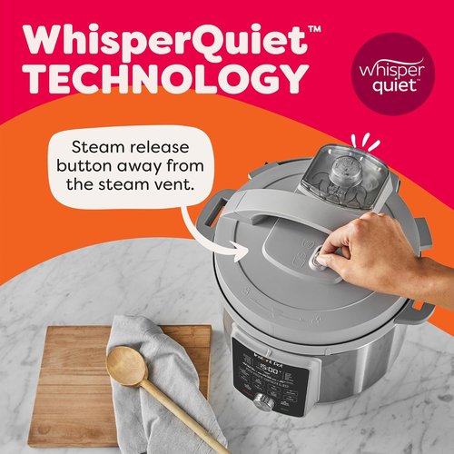 Instant Pot 8-Quart Electric Pressure Cooker - Whisper Quiet 9-in-1 Multi-Function with App & Recipes