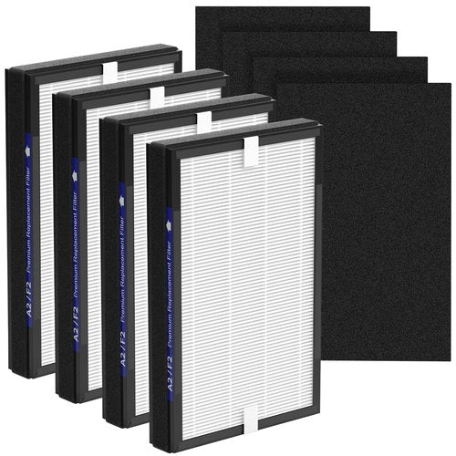 4 Packs F2 A2 Replacement Filters Compatible with 3M Filtrete Room Air Purifi-er Models FAP-C02WA-G2 FAP-C03BA-G2 FAP-T03BA-G2 FAP-SC02N FAP-SC02W FAP-C02-A2 FAP-C03-A2 FAP-T03-A2