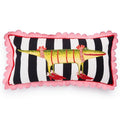 MACKENZIE-CHILDS Patience Brewster Lumbar Throw Pillow, Decorative Cotton Pillow for Living Room, 11x22, Gloria Alligator