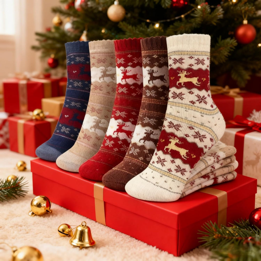 Skiennix Ultra Soft Casual Crew Socks - 5 Pairs of Breathable Comfort for All-Day Wear