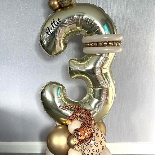 Champagne Gold Number 30 Balloons - 40 Inch Light Gold Foil for 30th Birthday Celebrations
