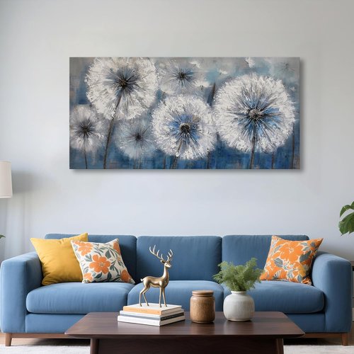 Large Dandelion Canvas Print by [Brand Name] - Modern Wall Art Decor for Living Room & Bedroom