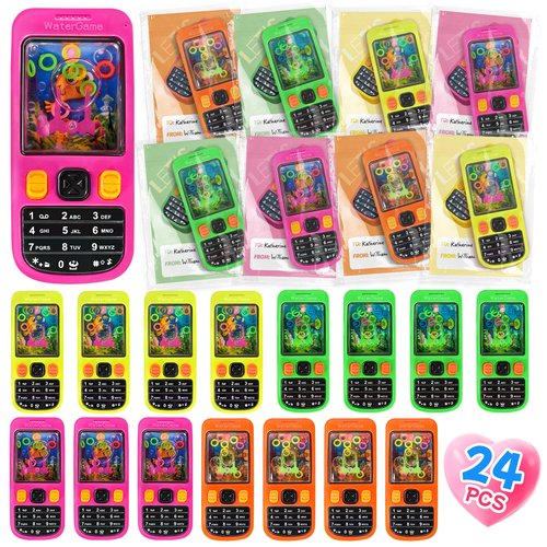 Ppotyo 24 Pcs Valentine’s Day Handheld Water Game Toys with Cards for Kids Water Ring Toss Games Party Favors School Gifts Exchange Classroom Prizes Goodie Bag Stuffers for Boys and Girls