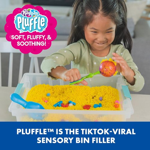 Educational Insights Pluffle® Mini 8-Pack - No Mess Sensory Bin Foam Set for Toddlers | Fun Table Filler for Ages 3+