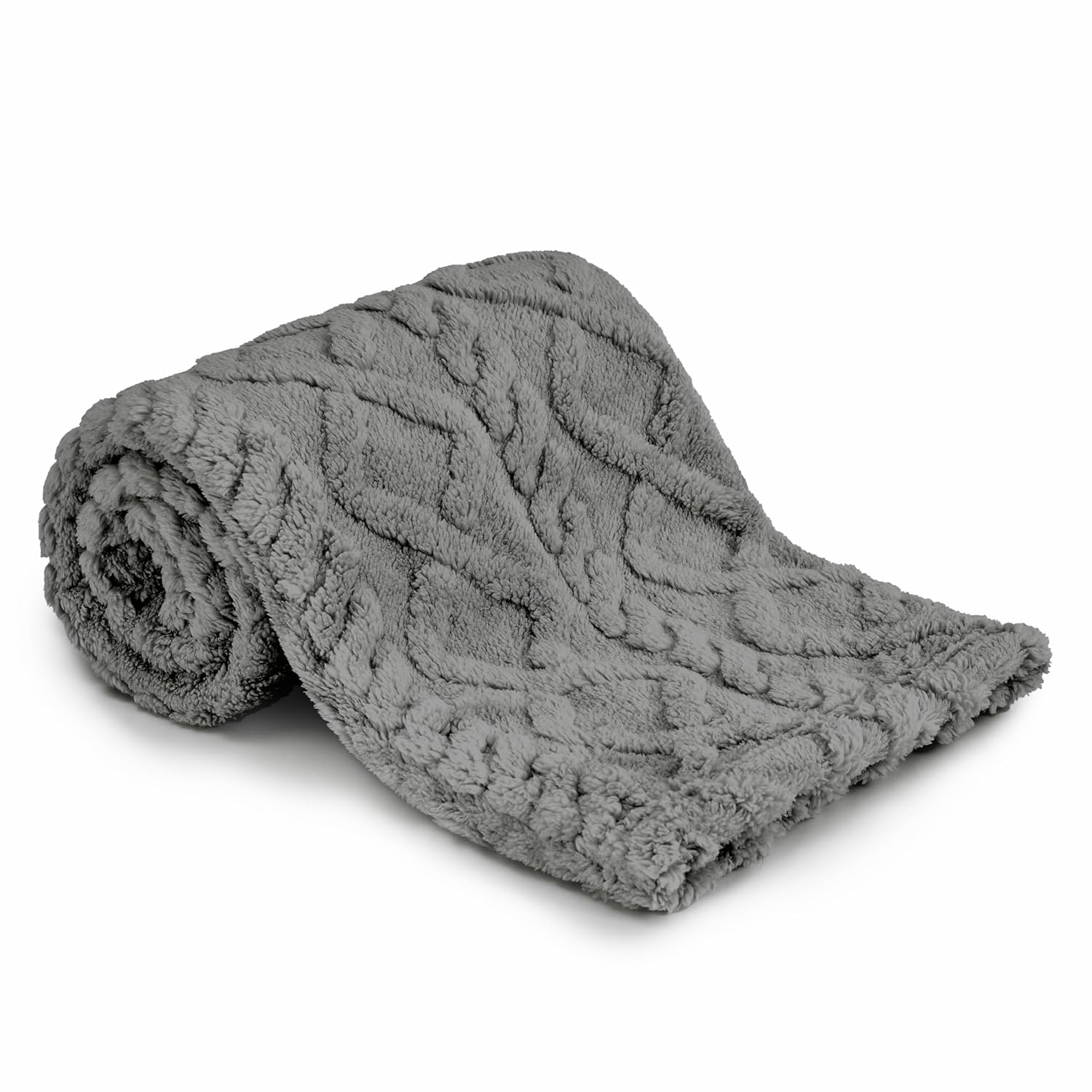Sherpa Fleece Baby Blanket - Ultra Soft & Fluffy Premium Infant Receiving Blanket | 30”×40” in Grey