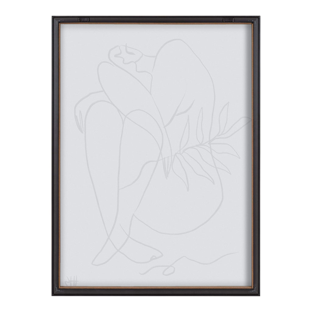 Kate and Laurel Blake Summer Lines 5 Framed Printed Glass Wall Art by Maggie Stephenson, 18x24 Gold, Chic Modern Minimalist Art for Wall
