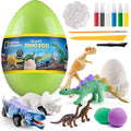 National Geographic Dinosaur Egg Activity Kit - 15+ Dino Crafts, Painting, Clay Models & Learning Guide