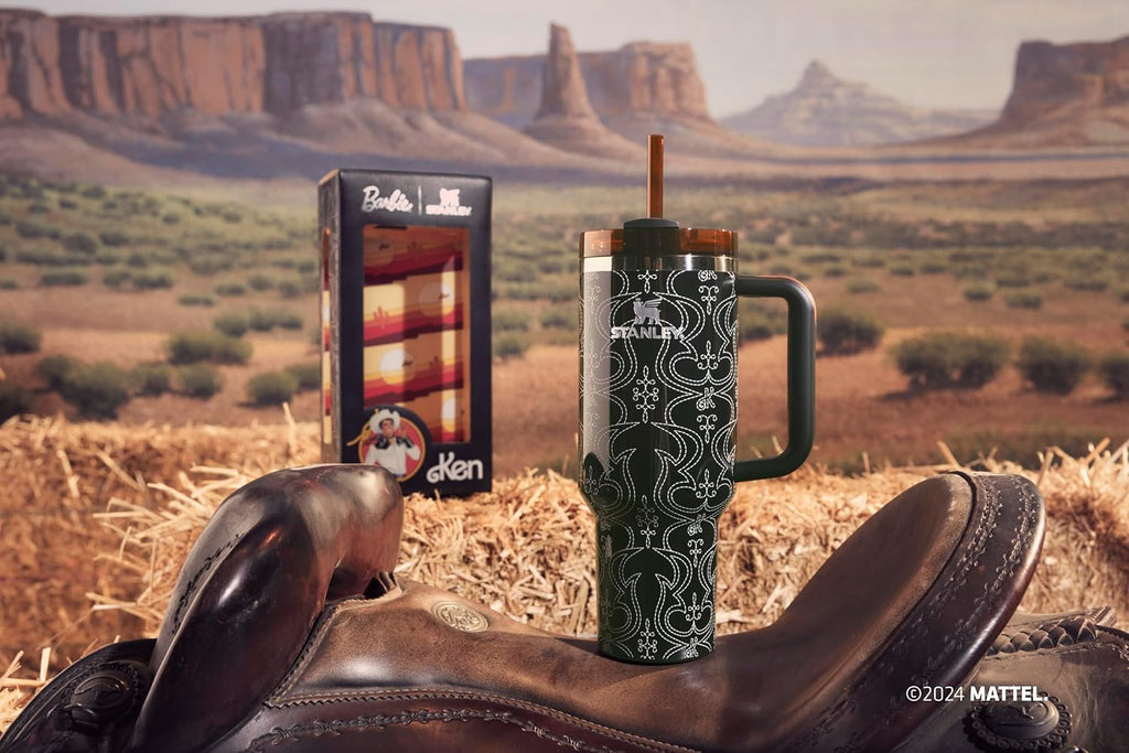 Stanley x Barbie™ 40 Oz Quencher - Retro '80s Western Ken Design for Hydration