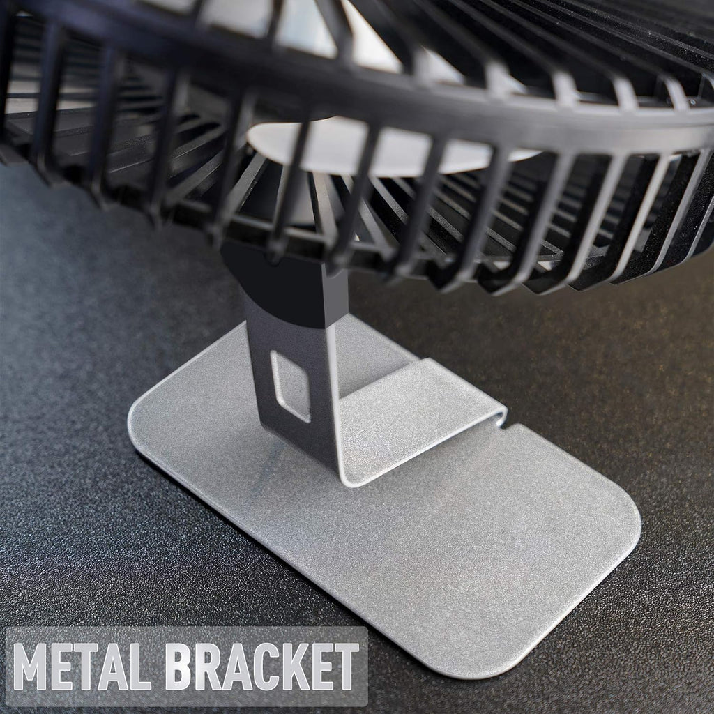 SLENPET USB Desk Fan - 6 Inch Ultra-Quiet Mini Fan with 4 Speeds & 90° Adjustment | Portable Silver Design for Home & Office