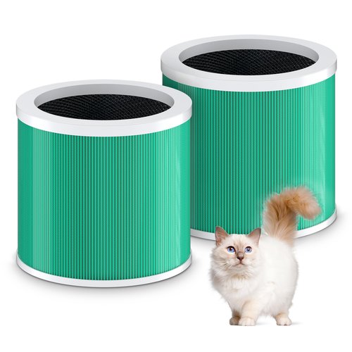 CHIVALZ Genuine HY1800 Air Purifier Replacement Filter, 3-in-1 Filtration, High-Efficiency Activated Carbon, True HEPA Filter (2 Pack)