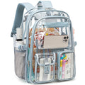 abshoo Large Clear Backpack For Girls Women Heavy Duty Clear Bookbag for School Transparent Backpack (Baby Blue)