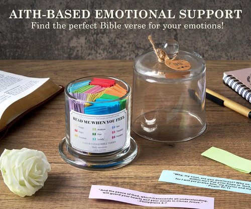 Bible Verse Jar - Upgraded 200 Inspirational Scripture Verses | Perfect Christian Gift for Women