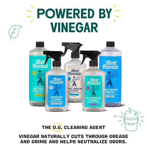 Aunt Fannie's Extra Strength Cleaning Vinegar, 32 Ounce, Multipurpose Household Cleaner, No Added Scents, Dyes, or Other Additives, Pack of 1