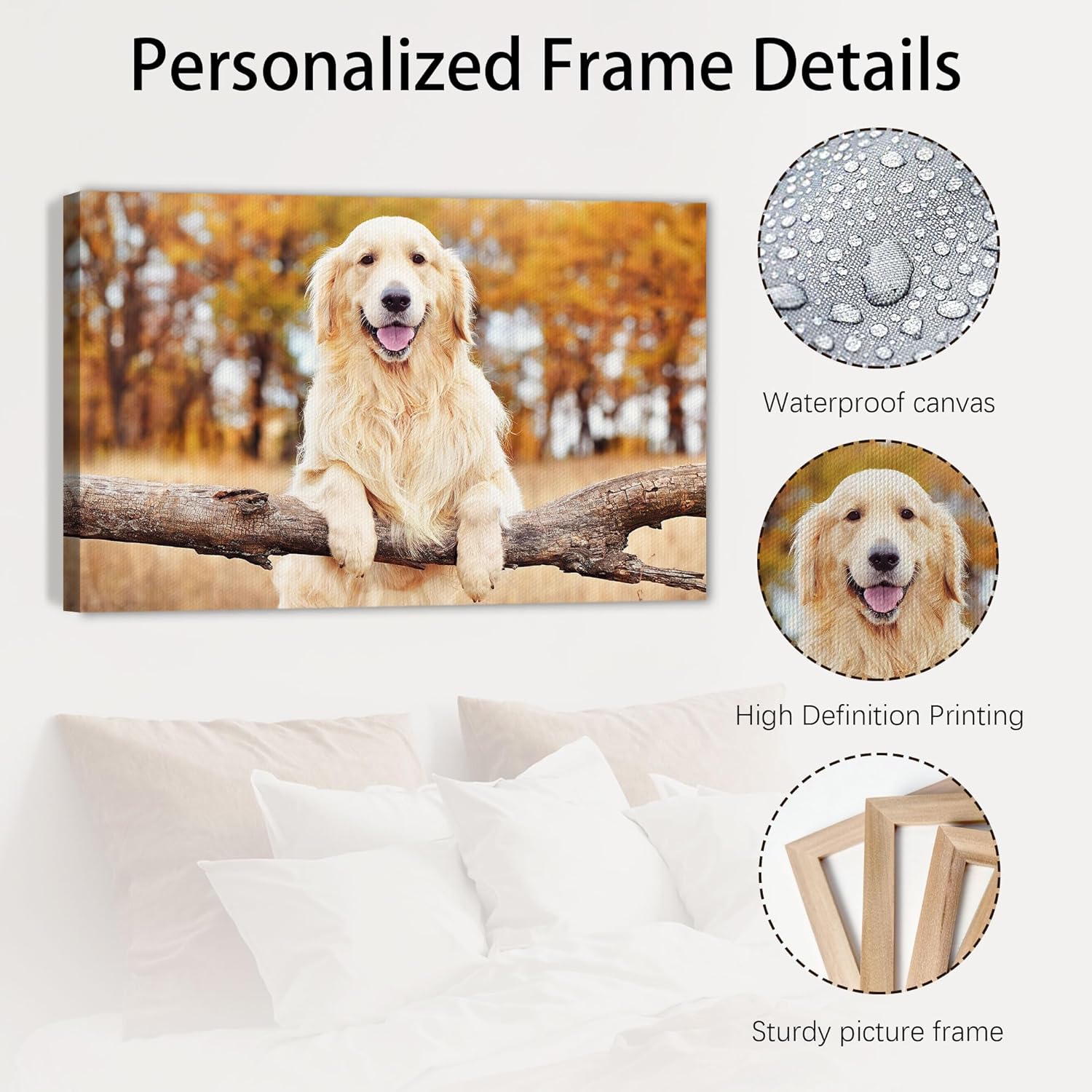 Skiennix Custom Canvas Prints - Personalized Photo Wall Art for Family & Pets | Framed 10x8