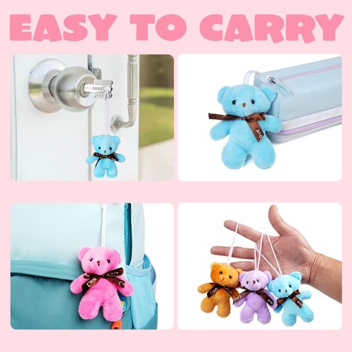 JOYIN 28 Pack Valentine's Day Mini Plush Toys with Gift Cards, Mini Keychains for Valentines Party Favor, School Exchange Prize and Valentine's Classroom Gift Exchange
